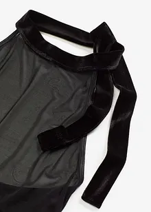 Halterneckklänning med sammet, bonprix