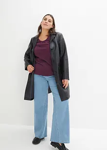 Straight Jeans Mid Waist resårlinning, bonprix