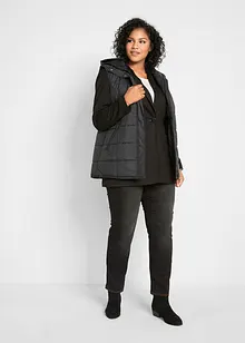 Fodrade jeans, Mid Waist, resårlinning Straight, bonprix