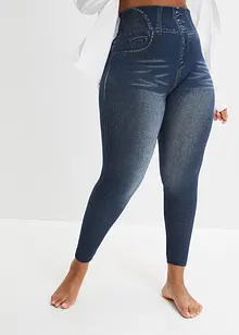 Sömlösa leggings med jeanslook och kraftigt formande effekt, bonprix