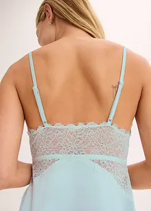 Negligé med glansigt material, bonprix