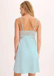 Negligé med glansigt material, bonprix