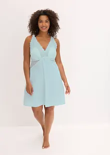 Negligé med glansigt material, bonprix