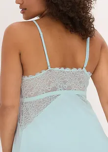 Negligé med glansigt material, bonprix