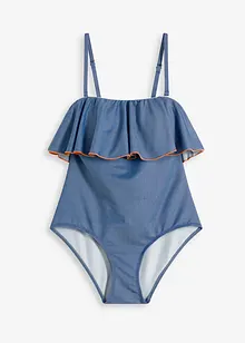 Bandåbaddräkt med jeanslook, bonprix