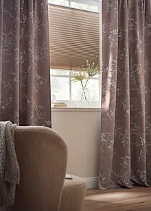 Mörkläggande gardinlängd med bladmönster (1 styck), bonprix