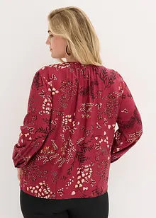 Mönstrad blus i hållbar viskos, bonprix