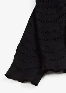 Leggings med behaglig midja och hålbroderi, 80 DEN, bonprix