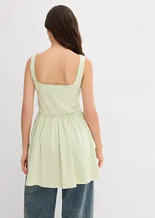 Långt linne i elastisk bomullsmix, bonprix