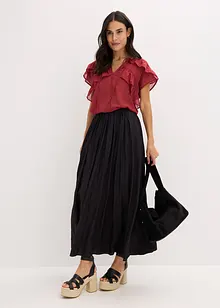 Maxikjol i krinklat material med struktur, bonprix