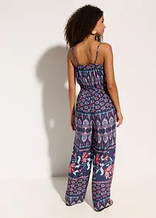 Lång strandjumpsuit i följsam viskos, bonprix