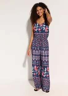 Lång strandjumpsuit i följsam viskos, bonprix
