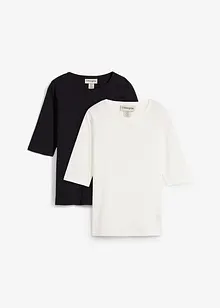 T-shirt i ren ekologisk bomull (2-pack), bonprix