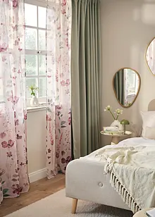 Gardin med blommönster (1-pack), bonprix