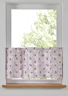 Cafégardin av ekologisk bomull med blommönster, bonprix