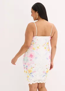 Spetsklänning med smala axelband, bonprix