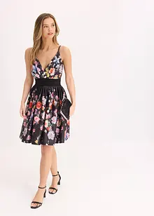 Miniklänning med virkad infällning, bonprix