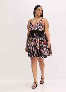 Miniklänning med virkad infällning, bonprix