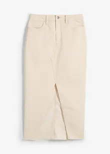 Jeanskjol med slits, bonprix