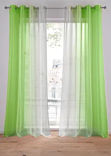 Gardin med färgskiftning i återvunnen polyester (2-pack), bonprix
