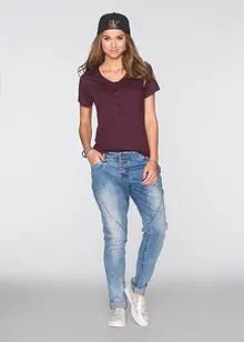 T-shirt i bomull och viskos, bonprix