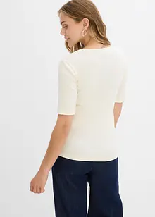 Ribbstickad mamma-/amningstopp av ren ekologisk bomull (2-pack), bonprix