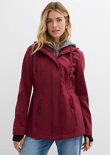 Lång vattenavvisande softshelljacka med 2-i-1-look, bonprix