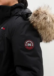 Värmande, vattentät funktionskappa med fuskpäls, bonprix