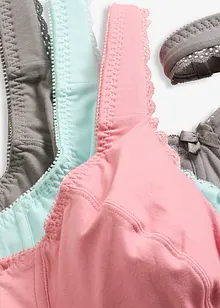 BH med bygel i ekologisk bomull (3-pack), bonprix