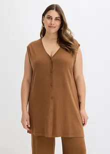Finstickad väst i lång modell, bonprix
