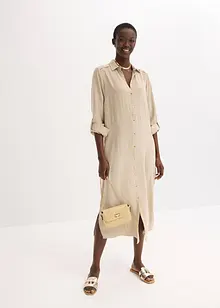 Skjortklänning med spets, bonprix