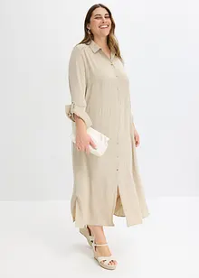 Skjortklänning med spets, bonprix