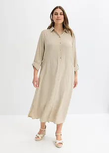 Skjortklänning med spets, bonprix