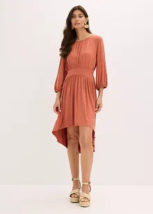 Jerseyklänning med rynkningar, bonprix