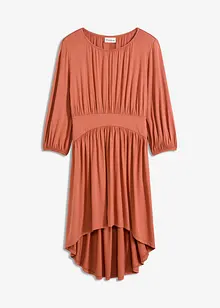 Jerseyklänning med rynkningar, bonprix