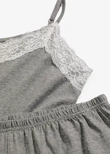 Pyjamas med shorts och spets, bonprix