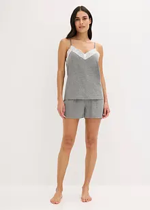 Pyjamas med shorts och spets, bonprix