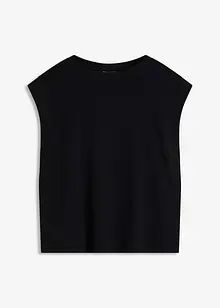 Topp med ribbade ärmringningar, bonprix