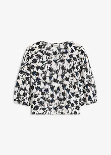 Kortärmad blus av material med struktur, bonprix