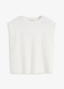 Topp med ribbade ärmringningar, bonprix