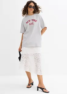 Oversized topp av ekologisk bomull, bonprix