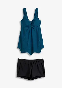Lång tankini med sicksackkant nedtill (2 delar), bonprix