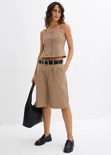 Långa bermudashorts av elastisk bomullsmix, bonprix