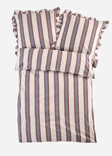 Sängkläder med ränder och rysch, bonprix