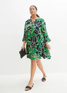 Vådskuren klänning i viskos, bonprix