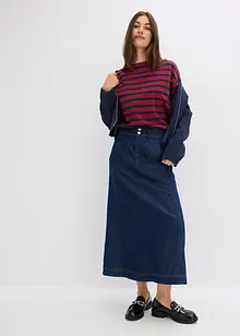 Randig topp av ren ekologisk bomull, bonprix