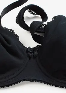 T-shirtbehå med bygel och minimizereffekt (2-pack), ekologisk bomull, bonprix