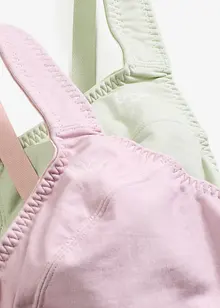 BH utan bygel med ekologisk bomull (2-pack), bonprix