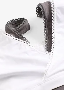 Vändbar BH-topp med mjuk, ekologisk bomull (2-pack), bonprix