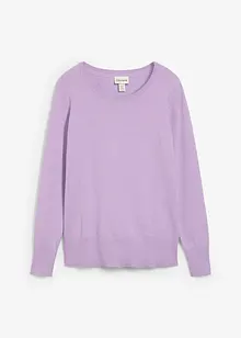 Finstickad baströja med återvunnen bomull, bonprix